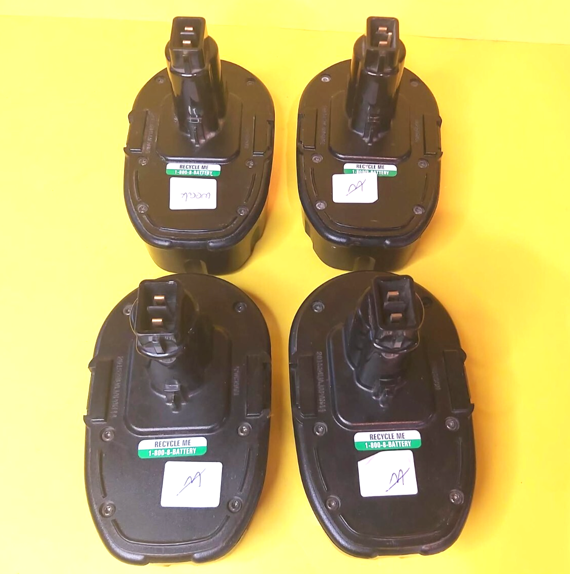 LOT 4X DEFECTIVE GENUINE ORIGINAL COMPACT BATTERIES DEWALT 18V DC9098 DC... - $45.00