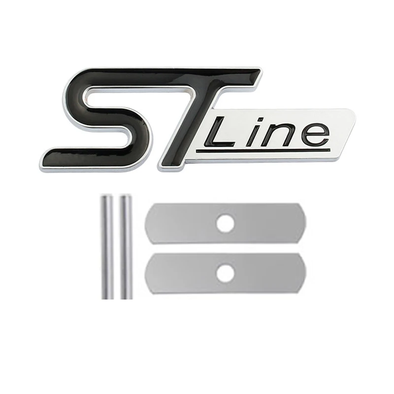 3D Car Front Grill Trunk Metal Logo ST Line Emblem For Ford Kuga MK3 MK2 MK4 S M