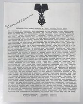Desmond Doss (d. 2006) Signed Autographed 8.5x11 Medal of Honor Sheet - £313.81 GBP