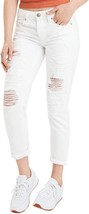 American Eagle Womens 1827132 Tomgirl Jeans, Rip &amp; Repair White, 4 XS  6420-7 - £19.38 GBP