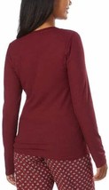 Calvin Klein Womens Solid Button Front Top Size M Color Maroon/Logo Print - £35.03 GBP