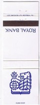 Matchbook Cover Royal Bank Of Canada Sixty Plus - $0.67