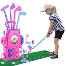 Kids Golf Clubs, Toddler Golf Set With 8 Balls, Putting Mat, 4 Golf Stic... - £43.95 GBP