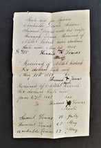 1863 Antique Civil War Lyman Me Soldier Arch Downs Fam State Aid Handwritten - £53.74 GBP