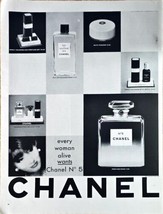 CHANEL NO. 5 - Perfume Fragrances Every Woman Alive Wants- 1961 Vintage Print Ad - $13.06