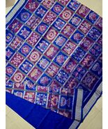 Ikat Silk Saree Party wear Handloom Sari - $291.31