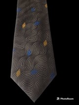 Ferrell Reed Silk Tie Geometric Print Woven England Hand Made USA MSRP 8... - £11.80 GBP
