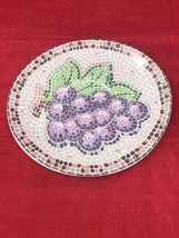 Sango Zoey Oval 7&quot; Tea Coffee Cup Saucer Plate with a Mosaic Grape Plum ... - £3.77 GBP