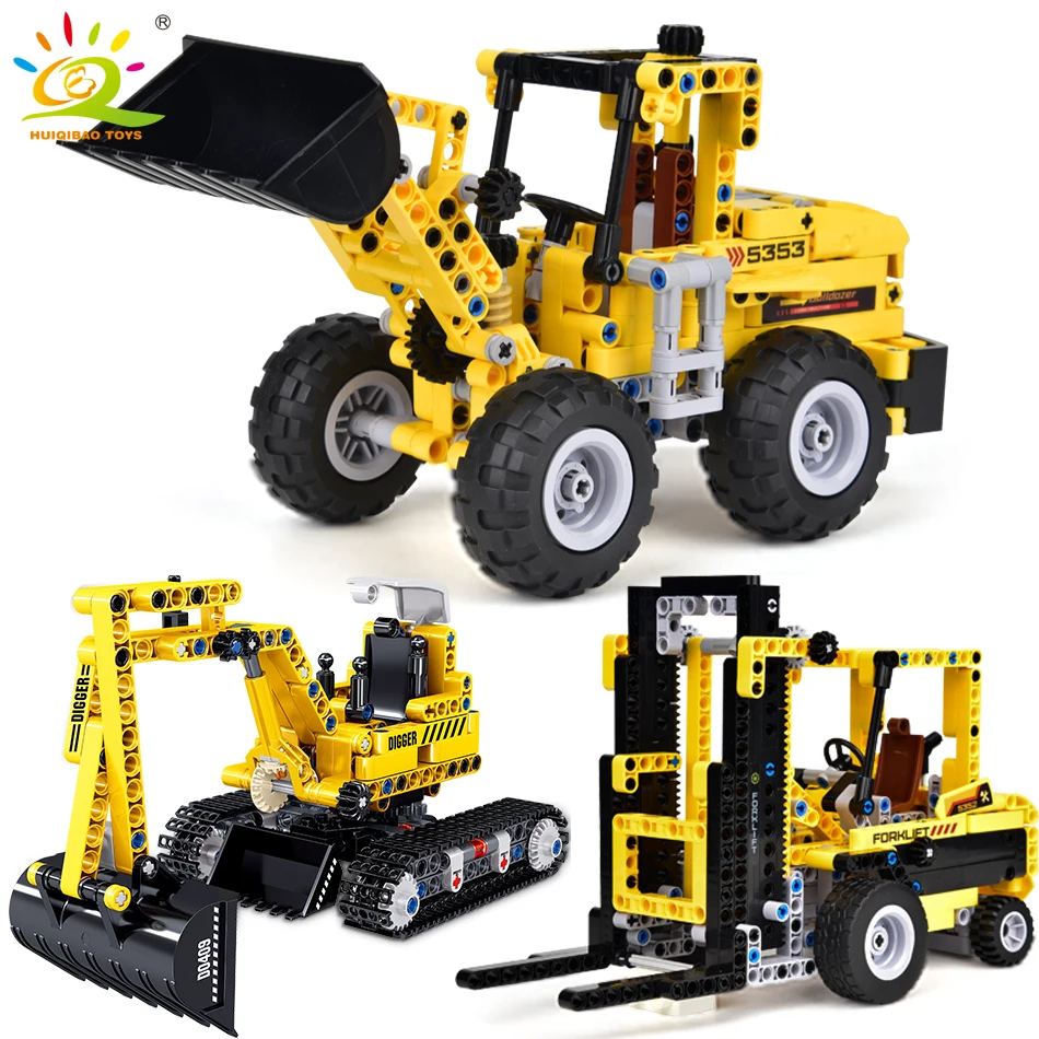  building block city construction toy for children boy adults excavator bulldozer crane thumb200