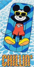 Mickey Mouse Chillin Beach Towel Measures 28 x 58 Inches - £13.19 GBP