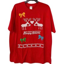 Krispy Kreme Holiday Extra Large Tee Shirt 2017 Men Red Short Sleeve Christmas - $11.99