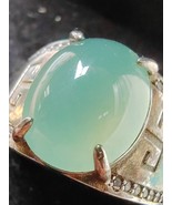 Icy Ice Light Green 100% Natural Burma Jadeite Jade Ring # Sterling Silv... - €1.042,11 EUR