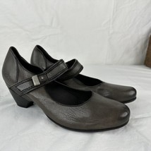 Taos EU 42 US 11-11.5 Porto Mary Jane Pump Black Leather Comfort Stacked Heels - $40.58