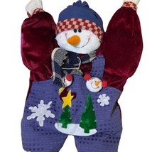 Christmas Winter “Let It Snow” Door Wall Hanger Snowman Plush Decor 25” ... - $22.20
