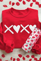 Red Puff XOXO Print Valentines Heart Sweatshirt - $35.24