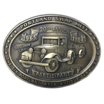 VTG Portland Swap Meet  20th Annual 1965 1984 Participant Belt Buckle Mo... - £23.34 GBP