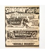 1963 Sundown Drive In Horror Movie Film Advertisement Massachusetts Were... - $41.13 CAD