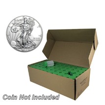 Guardhouse American Silver Eagle (40.6mm) Coin Tubes, Green Lid - Box of 100 - £75.11 GBP