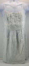 MM) Women&#39;s New York &amp; Company White Ruffled Spaghetti Strap Summer Sund... - $14.84