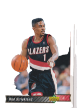 Rod Strickland Trail Blazers Guard 1992-93 Upper Deck Card # 384 Near Mint - $1.63