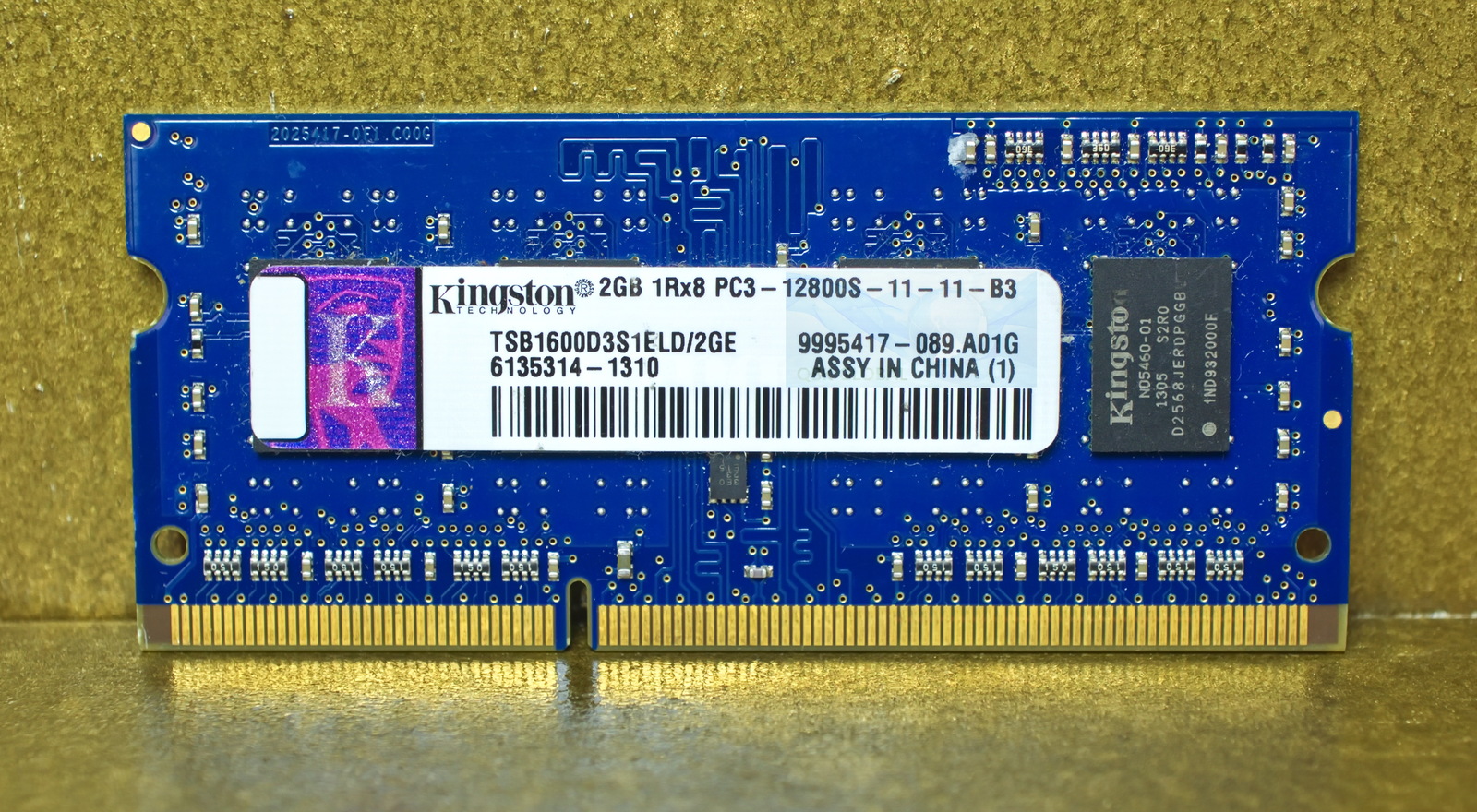 Primary image for Kingston TSB1600D3S1ELD/2GE - 2GB (1x2GB) 1600Mhz PC3-12800S DDR3-1600 204-Pin S