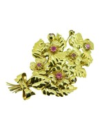 Authenticity Guarantee 
14k Yellow Gold Handmade Genuine Natural Ruby Bo... - $1,482.66 CAD