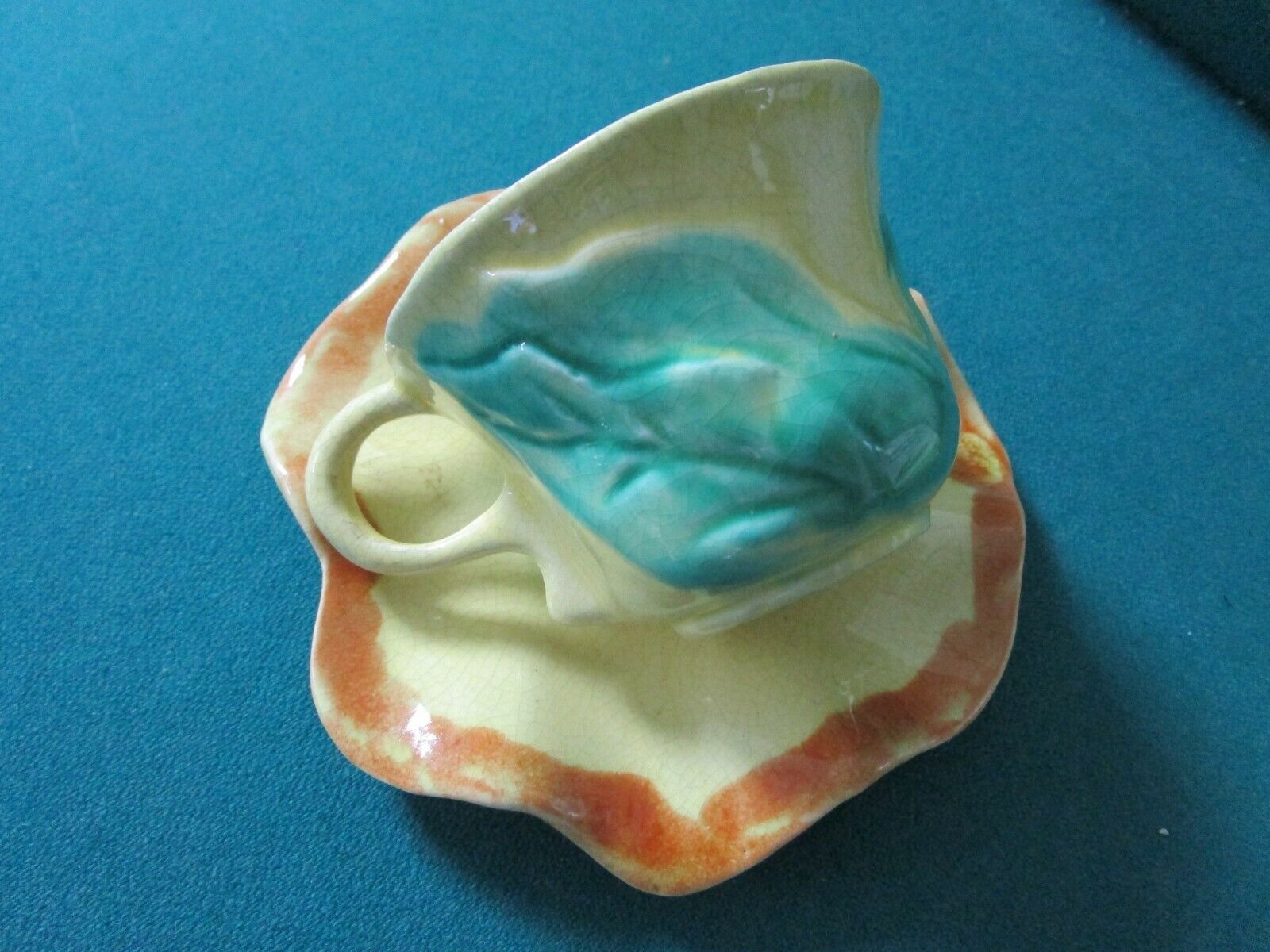 LYDEN ARTS CALIFORNIA MAJOLICA CUP SAUCER COFFEE Item image 2