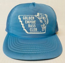 Vtg Golden Empire Bass Club Bakersfield Ca Trucker Snapback Hat Mesh 946A - £19.02 GBP