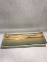 Art pottery Sushi Platter Fran Hogan Santa Fe Hand made sand look plate dish - £63.30 GBP