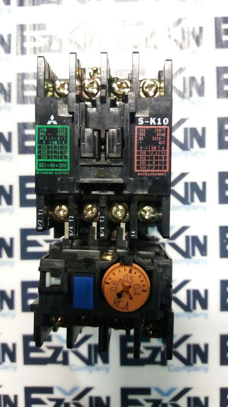 Mitsubishi Electric S-K10 Contactor 600V 20Amp W/Overload Relay 600V 0.4... - $31.60