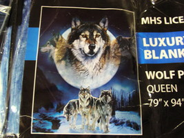 Wolf Pack Wolves Outdoor Queen Size Blanket Bedspread - £45.60 GBP