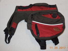 Henry &amp; Clemmie's Pet Provisions dog backpack travel back red Ripstop Small - $29.65