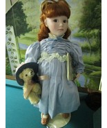 1980s DANBURY MINT JAN HAGARA DOLL ADELL WITH HER BEAR NEW 20&quot; - $3,178.05 MXN