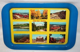 Vintage PIKES PEAK Colorado Souvenir Tin Metal Food Serving Tray - £19.77 GBP