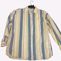 Solutions Originals Long Sleeve Button Down Striped Cotton Shirt Women's... - $25.02