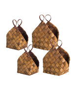Woven Metasequoia Wood Basket with Handles (Set of 4) - 440154 - €136,10 EUR