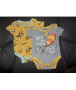 Dr Seuss Oh the Places You&#39;ll Go 2 PC Snap Tee&#39;s Size Newborn EUC - $32.57 CAD