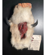 FACE IN WOOD VINTAGE CARVING BY DOUG HICKS NATIVE AMERICAN MEDICINE MAN ... - $195.00
