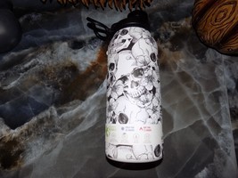 HydraPeak Skulls &amp; Flowers Artisan 32oz Wide Mouth SS Steel Insulated Bo... - £32.05 GBP