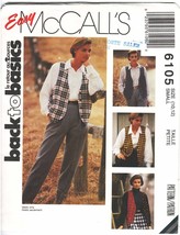 Misses Oversized Vest Vintage 1992 Mc Call&#39;s Pattern 6105 Size 10-12 Uncut - £9.59 GBP