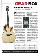 Ovation Elite LX + Schecter C-1 E/A electric/acoustic guitar review 2004 article - £3.38 GBP