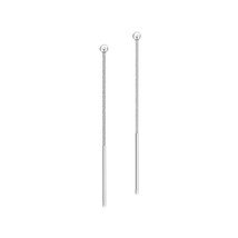 Carissima 9 ct White Gold Snake Chain and Bar Drop Earrings  - $6,994.52 MXN