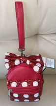 New Disney Parks Loungefly Minnie Mouse Bling Sequins Bow Wristlet Belt Bag NWT - £27.94 GBP