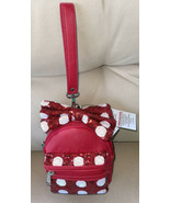 New Disney Parks Loungefly Minnie Mouse Bling Sequins Bow Wristlet Belt ... - $34.97