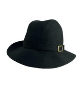 Banana Republic Wool Hat Fedora Mens Size S/M Black Italy Travel Safari - $38.61
