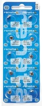 Renata 317 SR516SW Batteries - 1.55V Silver Oxide 317 Watch Battery (10 Count) - £10.38 GBP