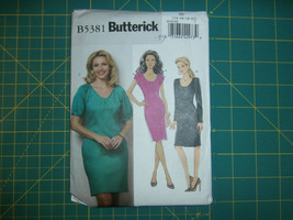 Butterick 5381 Size 14-20 Misses&#39; Dress Close-fitting Tapered Front Plea... - £10.26 GBP