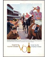 1950s Seagram&#39;s V.O. Canadian Whiskey PRINT AD &quot;Derby Day / Horse Racing... - £5.33 GBP