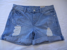 Women&#39;s Juniors Belle Sky Denim Destruction Boyfriend Shorts Avalon Size... - £16.71 GBP