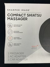 Sharper Image Compact Shiatsu Massager With Heat AC And Car Adapters - $23.36